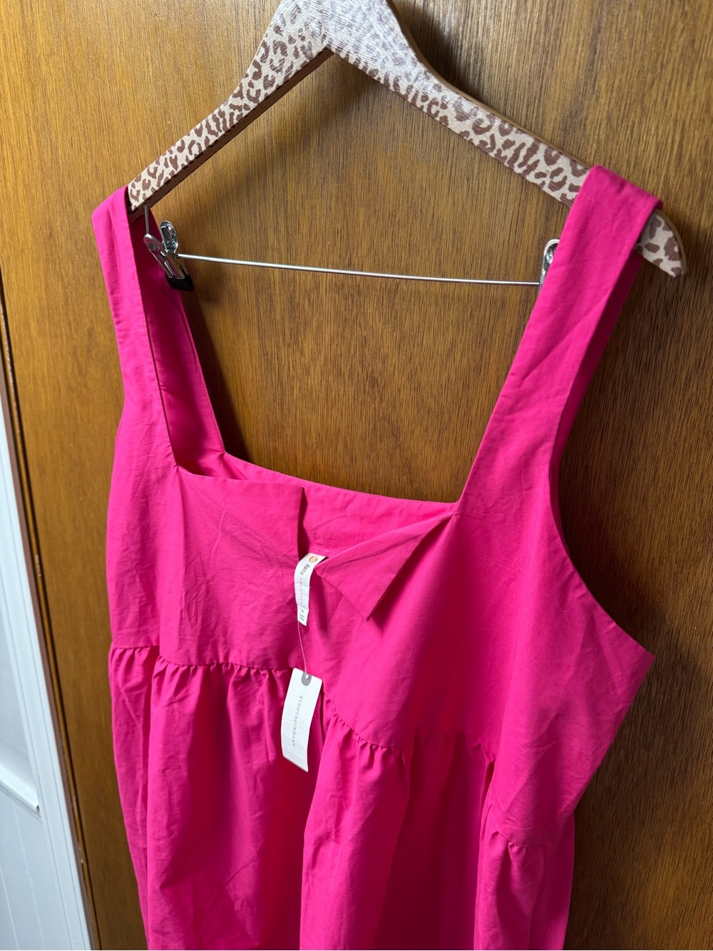 Anthropologie Daily Practice Sleeveless Split-Neck Mini Dress Hot Pink XL NEW - Picture 6 of 14